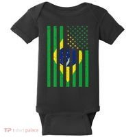Brazil Brasil Soccer Usa America Flag Jersey Women Baby Bodysuit thumb 0