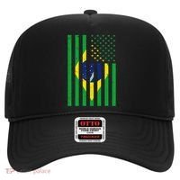 Brazil Brasil Soccer Usa America Flag Jersey Women Hat thumb 0