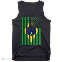 Brazil Brasil Soccer Usa America Flag Jersey Women Tank Top thumb 0