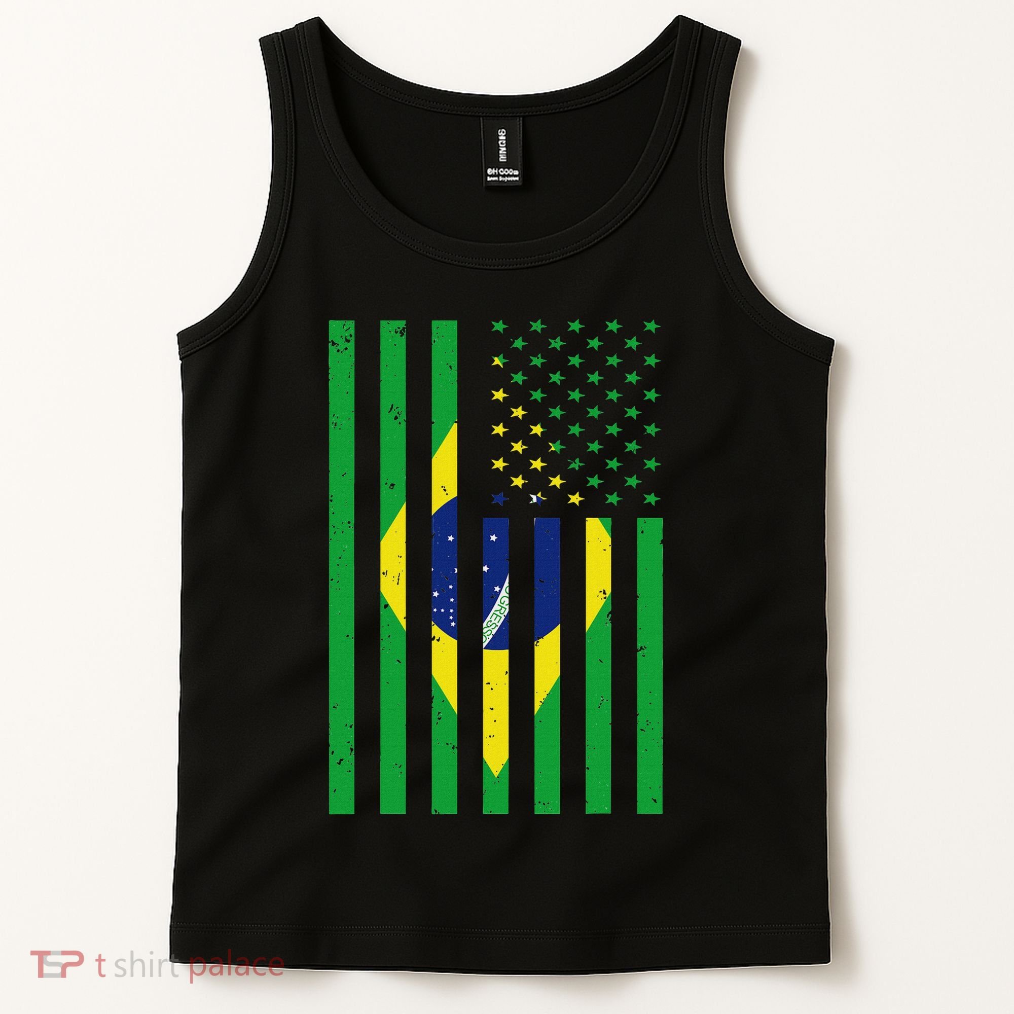 Brazil Brasil Soccer Usa America Flag Jersey Women Tank Top