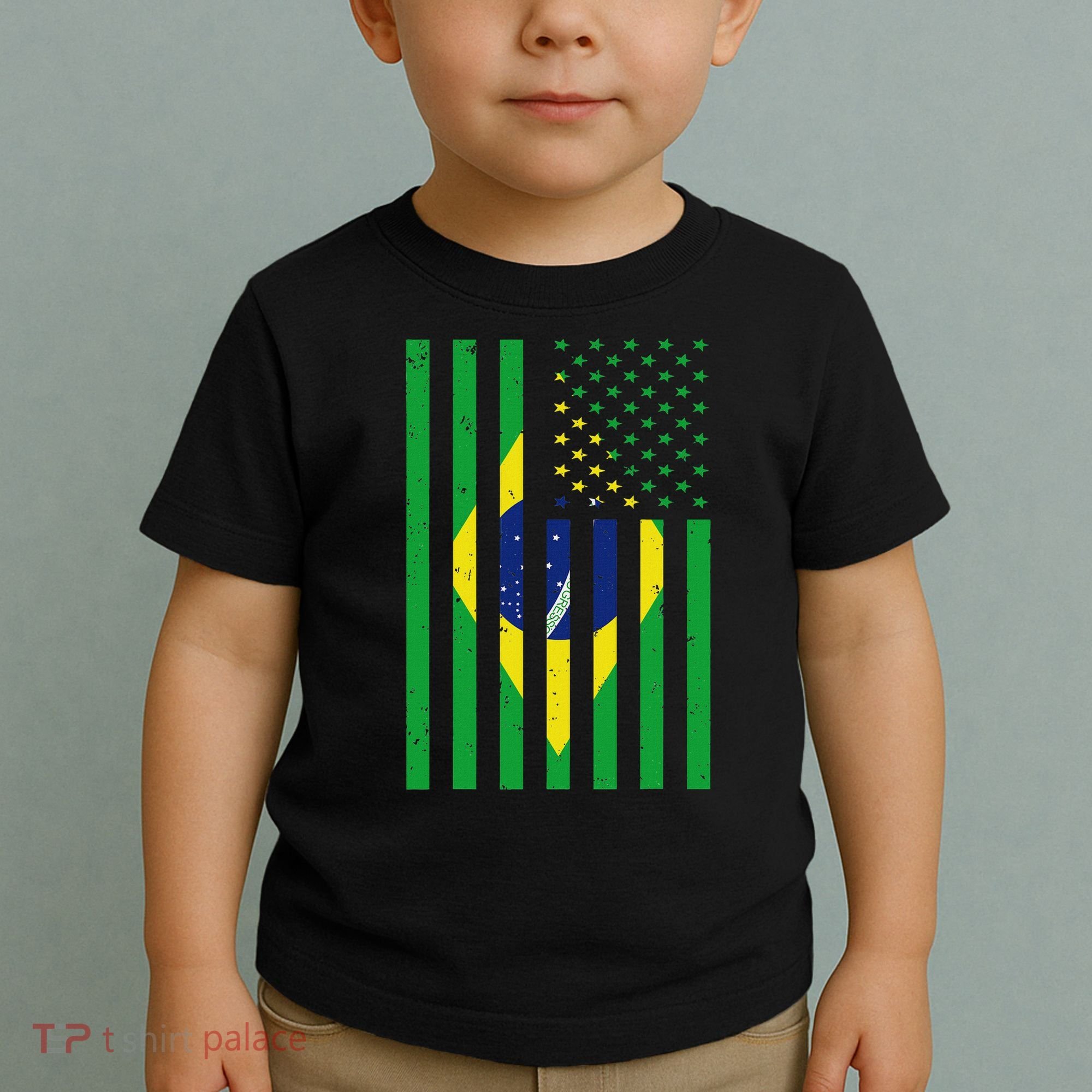 Brazil Brasil Soccer Usa America Flag Jersey Women Toddler T-Shirt