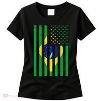 Brazil Brasil Soccer Usa America Flag Jersey Women Women's T-Shirt thumb 0