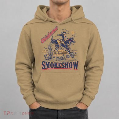 Boho Bull Skull Cow Oklahoma Smokeshow Western Country Hoodie
