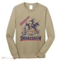 Boho Bull Skull Cow Oklahoma Smokeshow Western Country Long Sleeve Shirt thumb 0