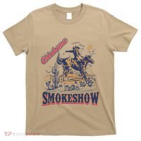 Boho Bull Skull Cow Oklahoma Smokeshow Western Country T-Shirt thumb 0