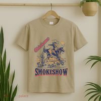 Boho Bull Skull Cow Oklahoma Smokeshow Western Country T-Shirt thumb 2