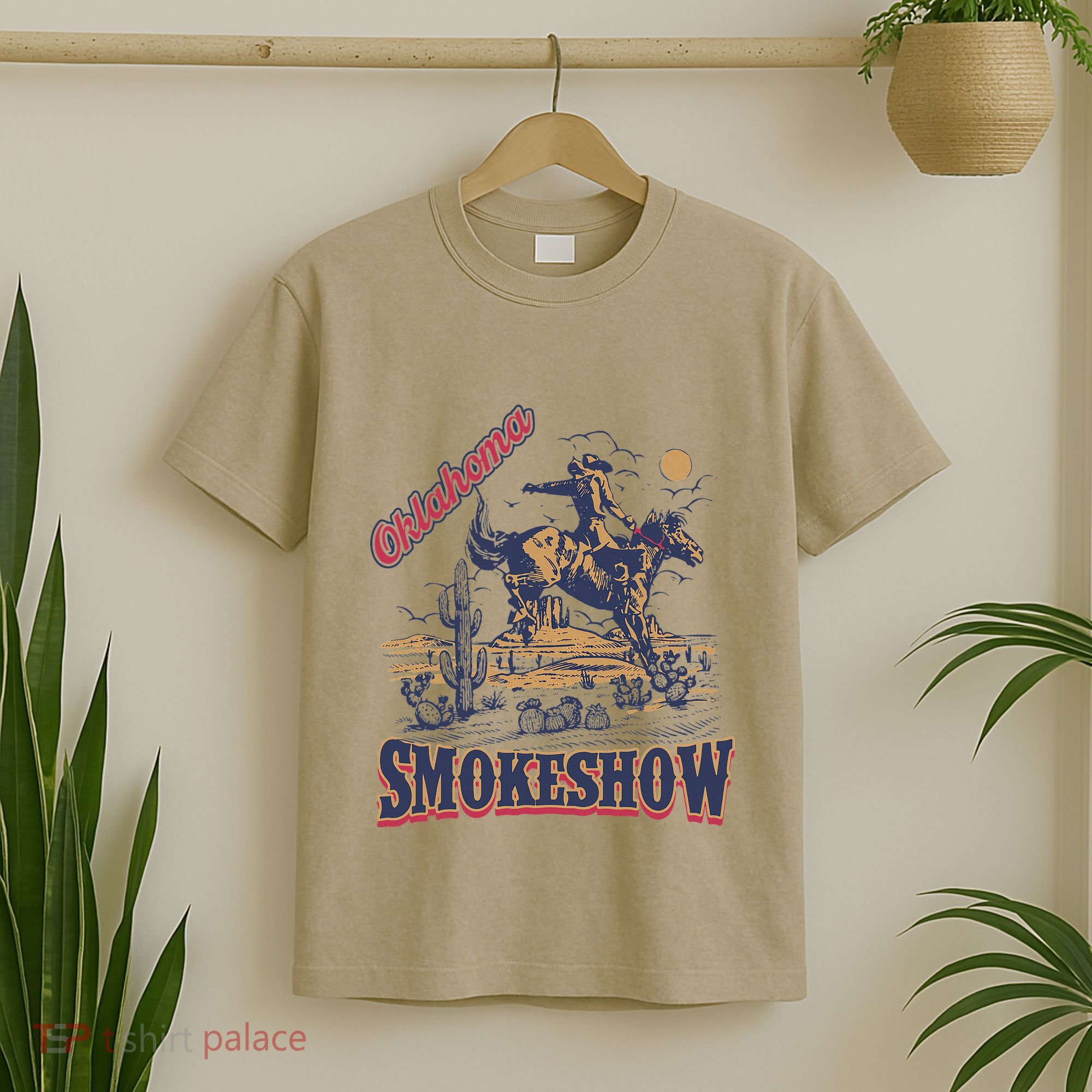Boho Bull Skull Cow Oklahoma Smokeshow Western Country T-Shirt