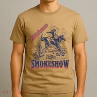 Boho Bull Skull Cow Oklahoma Smokeshow Western Country T-Shirt thumb 3