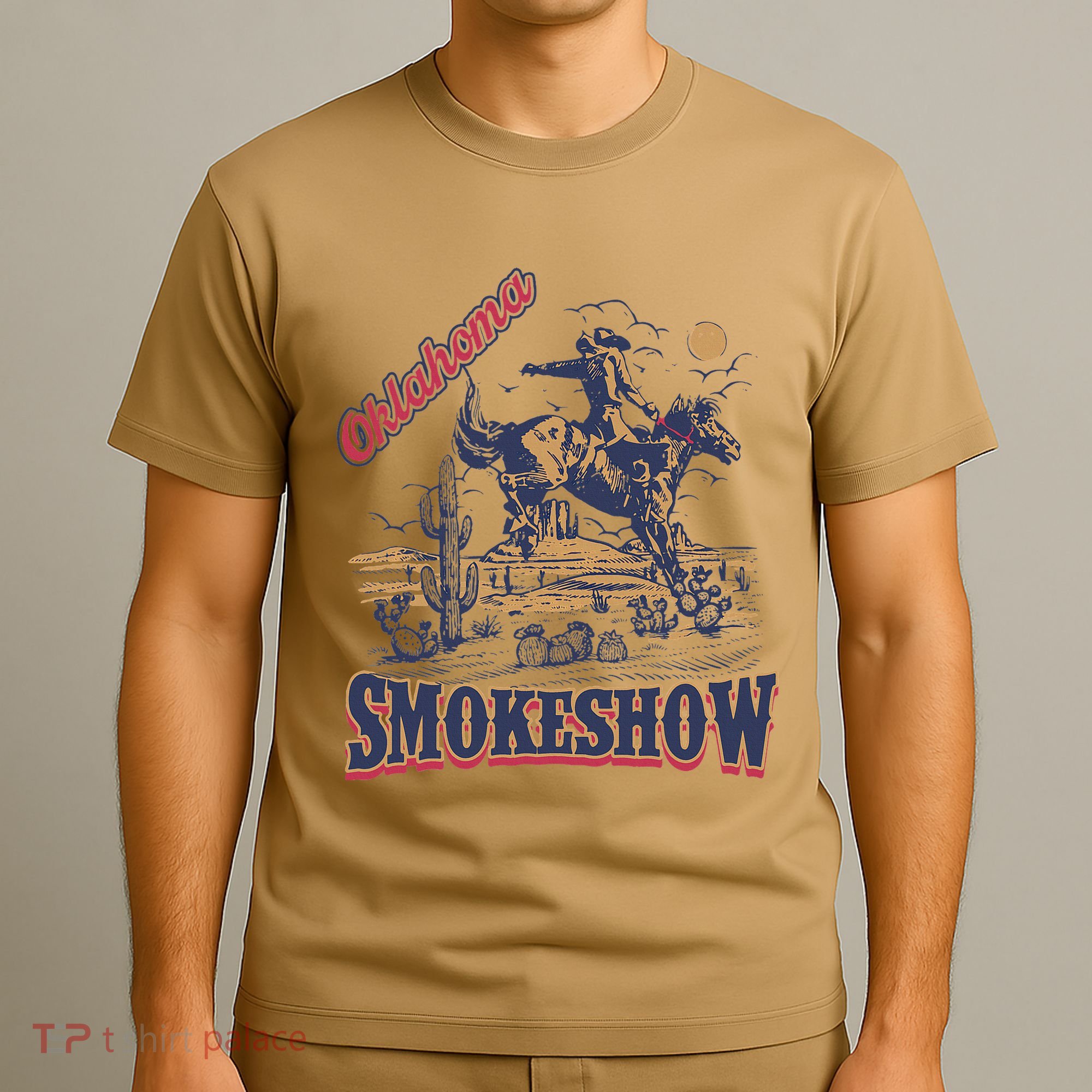 Boho Bull Skull Cow Oklahoma Smokeshow Western Country T-Shirt