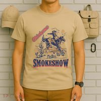 Boho Bull Skull Cow Oklahoma Smokeshow Western Country T-Shirt thumb 6