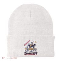 Boho Bull Skull Cow Oklahoma Smokeshow Western Country Beanie thumb 0