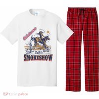 Boho Bull Skull Cow Oklahoma Smokeshow Western Country Pajama Set thumb 0