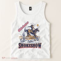 Boho Bull Skull Cow Oklahoma Smokeshow Western Country Tank Top thumb 2