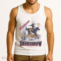 Boho Bull Skull Cow Oklahoma Smokeshow Western Country Tank Top thumb 3