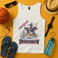 Boho Bull Skull Cow Oklahoma Smokeshow Western Country Tank Top thumb 4