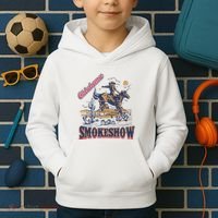 Boho Bull Skull Cow Oklahoma Smokeshow Western Country Kids Hoodie thumb 2