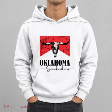 Boho Bull Skull Cow Oklahoma Smokeshow Western Country Hoodie