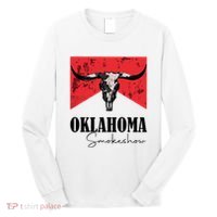 Boho Bull Skull Cow Oklahoma Smokeshow Western Country Long Sleeve Shirt thumb 0