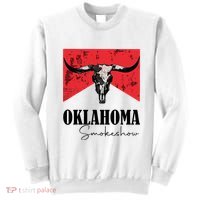 Boho Bull Skull Cow Oklahoma Smokeshow Western Country Sweatshirt thumb 0