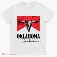 Boho Bull Skull Cow Oklahoma Smokeshow Western Country T-Shirt thumb 0