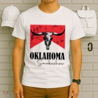 Boho Bull Skull Cow Oklahoma Smokeshow Western Country T-Shirt thumb 6