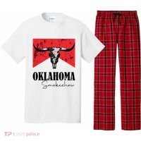 Boho Bull Skull Cow Oklahoma Smokeshow Western Country Pajama Set thumb 0