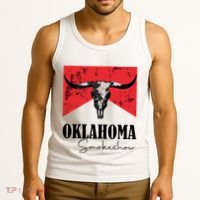 Boho Bull Skull Cow Oklahoma Smokeshow Western Country Tank Top thumb 3