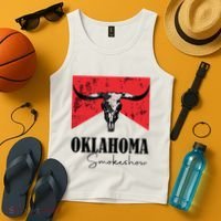 Boho Bull Skull Cow Oklahoma Smokeshow Western Country Tank Top thumb 4