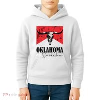 Boho Bull Skull Cow Oklahoma Smokeshow Western Country Kids Hoodie thumb 4