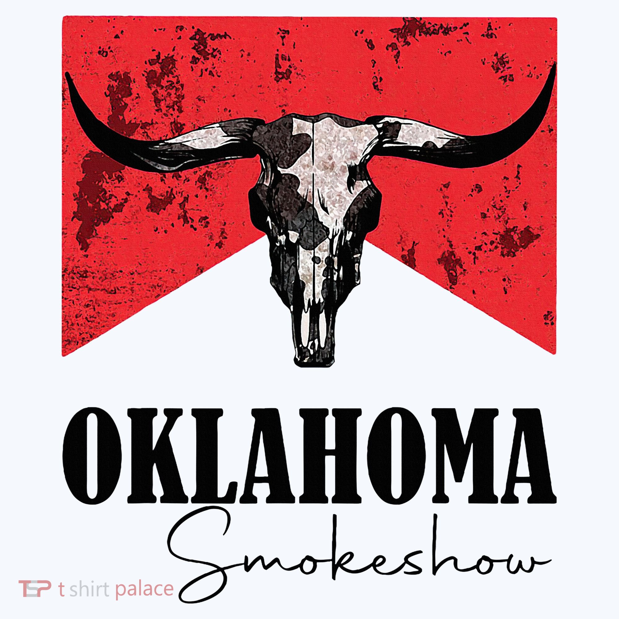 Boho Bull Skull Cow Oklahoma Smokeshow Western Country Kids Long Sleeve Shirt
