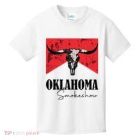 Boho Bull Skull Cow Oklahoma Smokeshow Western Country Kids T-Shirt thumb 0