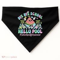 Bye Bye School Hello Pool Schools Out For Summer Teacher USA-Made Doggie Bandana thumb 0
