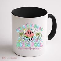 Bye Bye School Hello Pool Schools Out For Summer Teacher Coffee Mug thumb 1