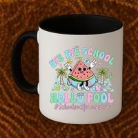 Bye Bye School Hello Pool Schools Out For Summer Teacher Coffee Mug thumb 2