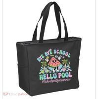Bye Bye School Hello Pool Schools Out For Summer Teacher Tote Bag thumb 2