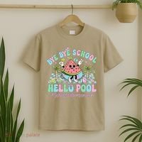 Bye Bye School Hello Pool Schools Out For Summer Teacher T-Shirt thumb 2