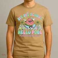 Bye Bye School Hello Pool Schools Out For Summer Teacher T-Shirt thumb 3