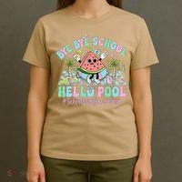 Bye Bye School Hello Pool Schools Out For Summer Teacher T-Shirt thumb 4