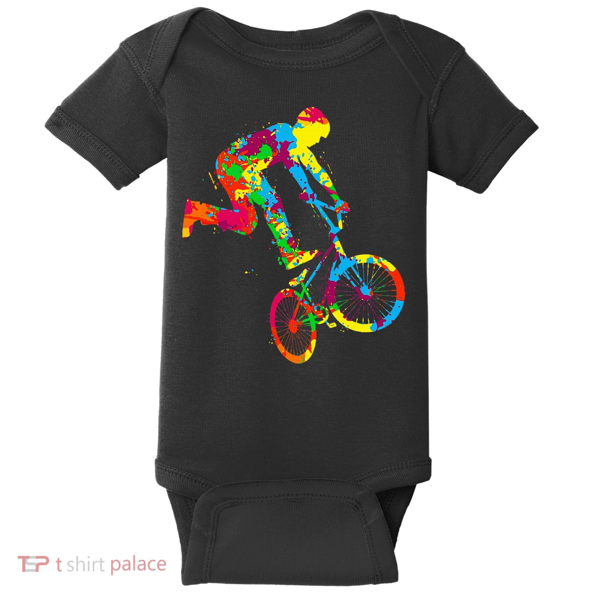 Bmx Bike Stunt Rider Children Baby Bodysuit