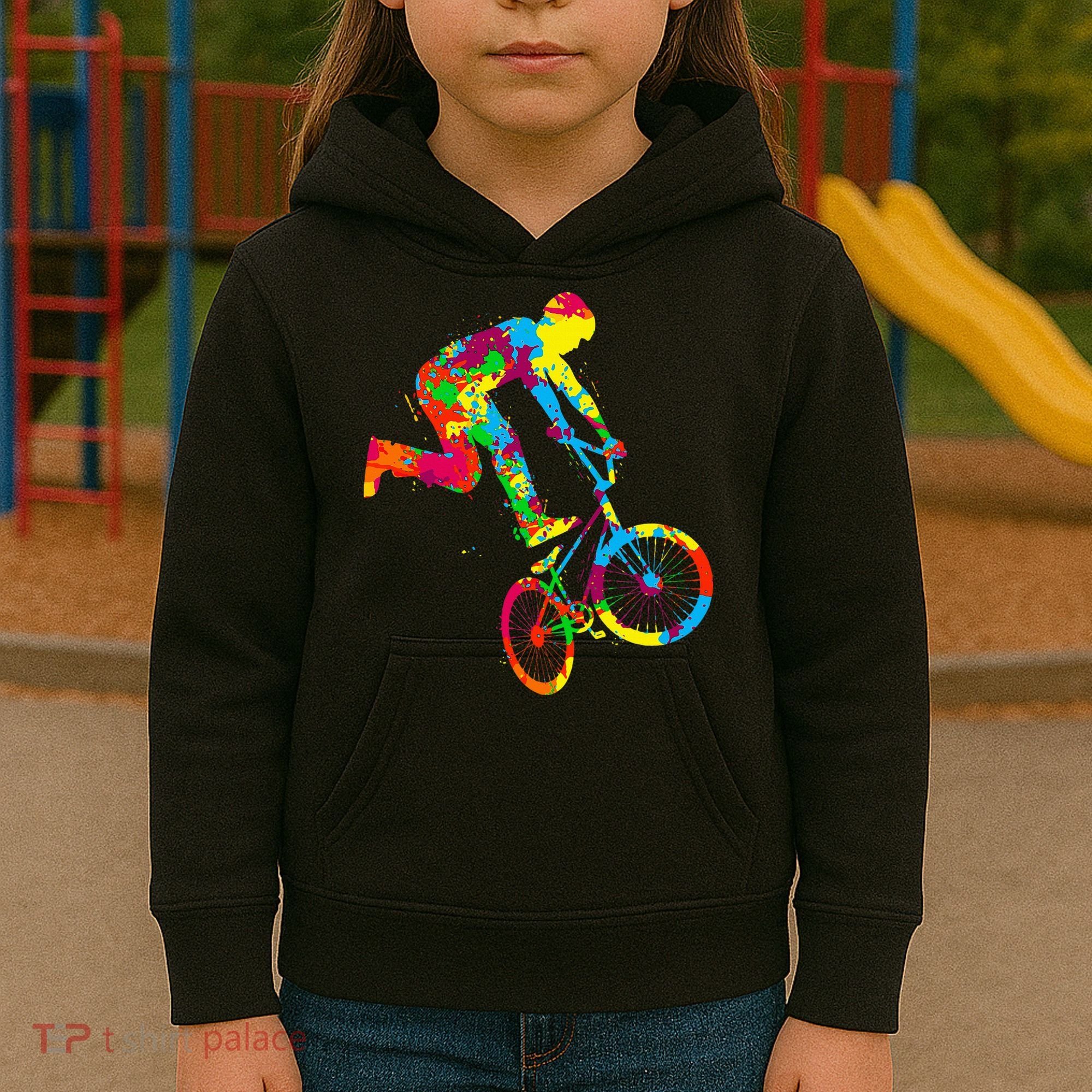 Bmx Bike Stunt Rider Children Kids Hoodie