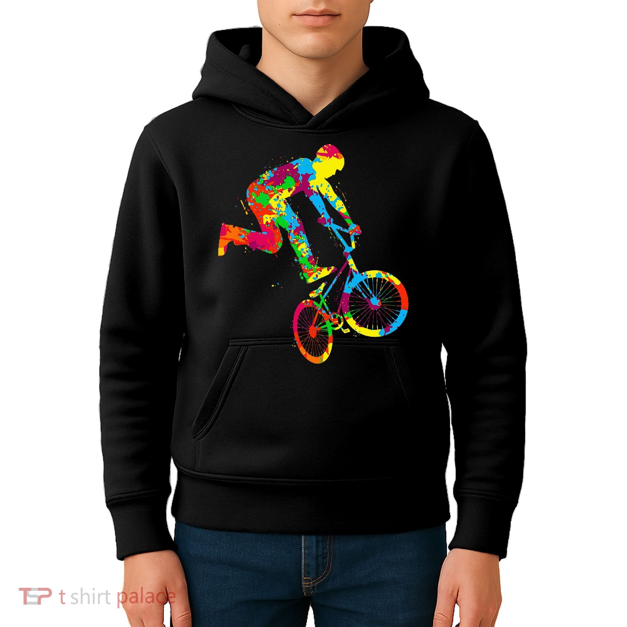 Bmx Bike Stunt Rider Children Kids Hoodie