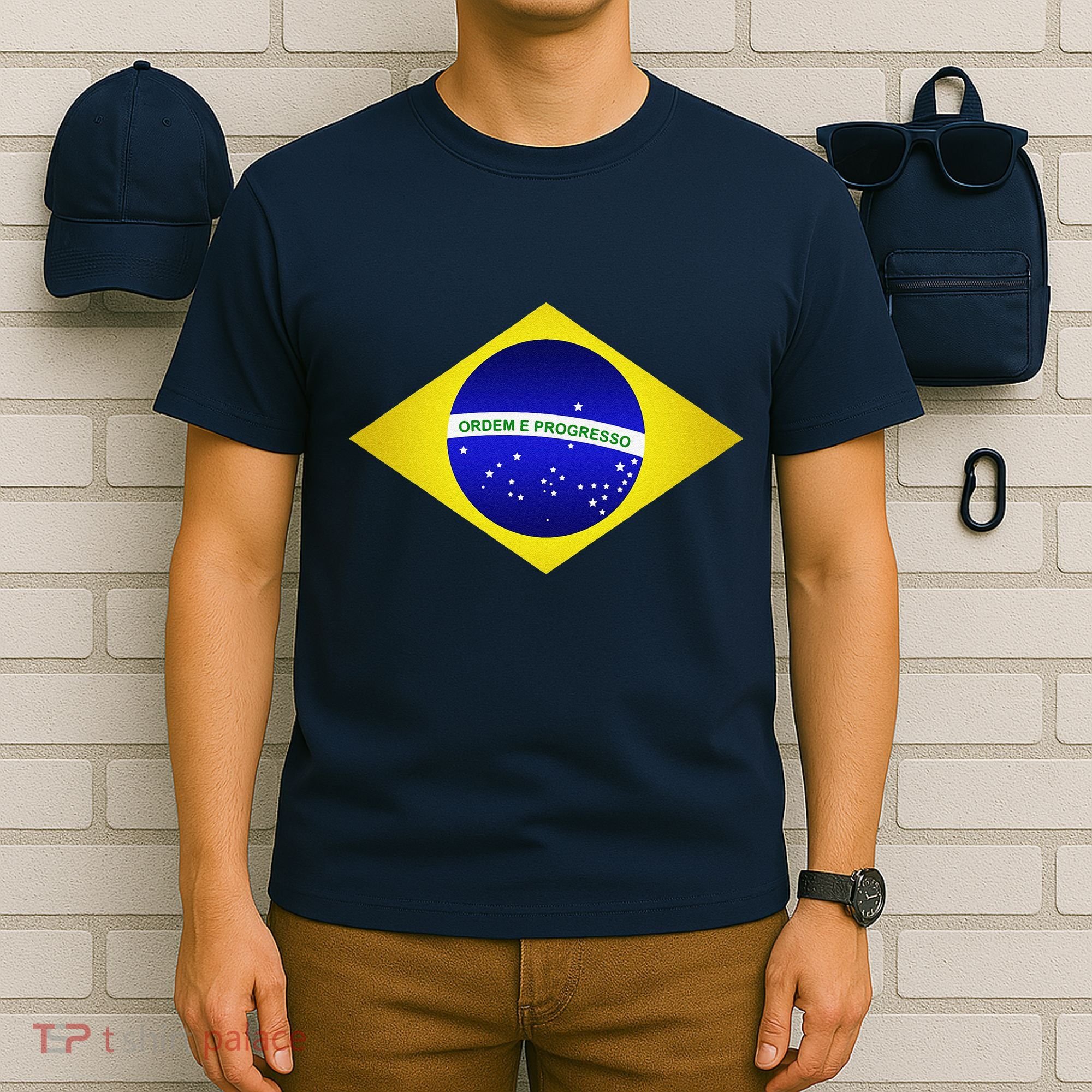Brazil Brazilian Soccer Football Brazilian Flag T-Shirt