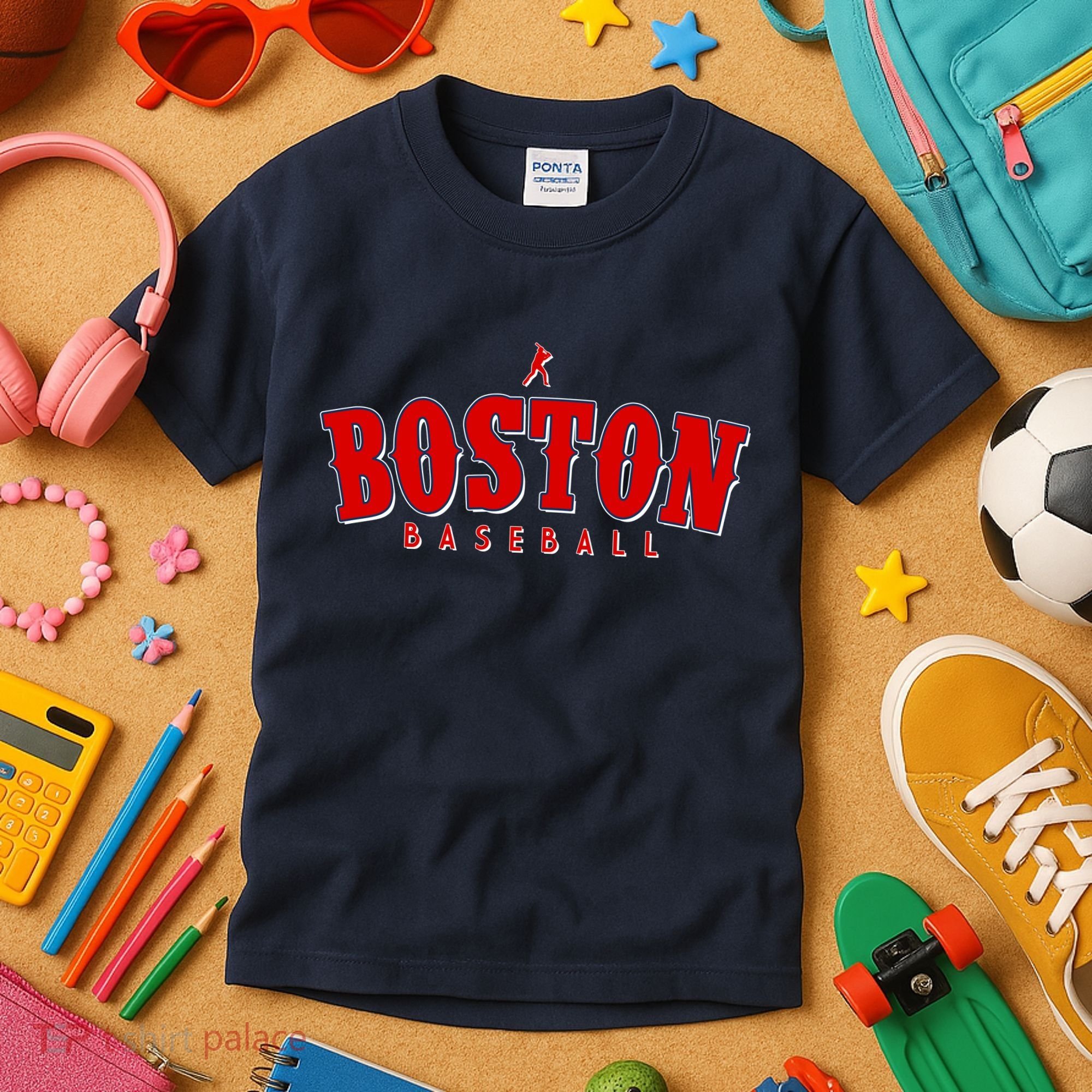 Boston Baseball Sports Fan Kids T-Shirt