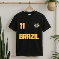 Brasil Brazil Soccer Jersey Football Number 11 Brazilian T-Shirt thumb 2