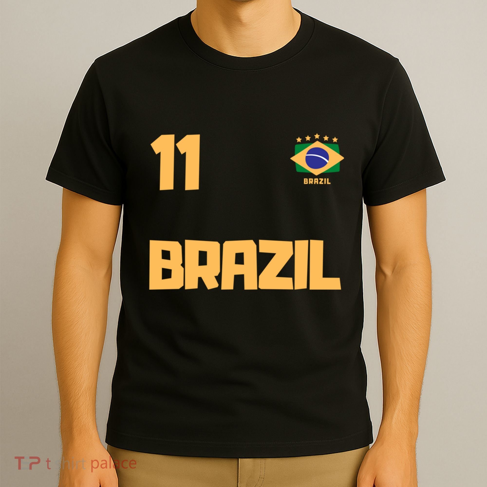 Brasil Brazil Soccer Jersey Football Number 11 Brazilian T-Shirt