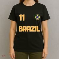 Brasil Brazil Soccer Jersey Football Number 11 Brazilian T-Shirt thumb 4