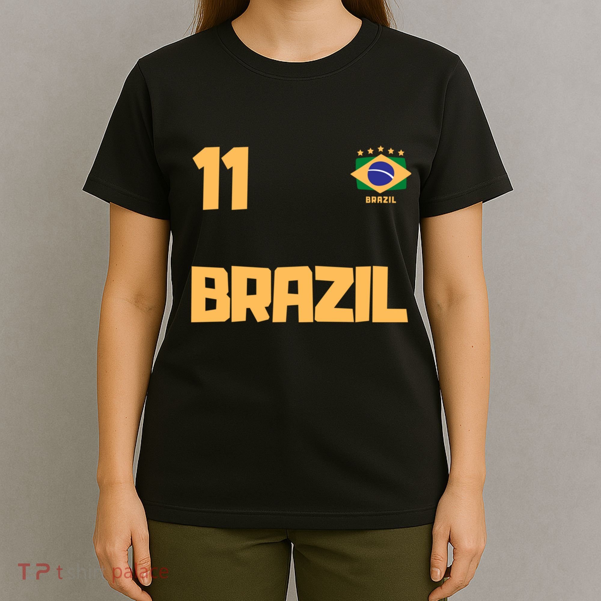 Brasil Brazil Soccer Jersey Football Number 11 Brazilian T-Shirt