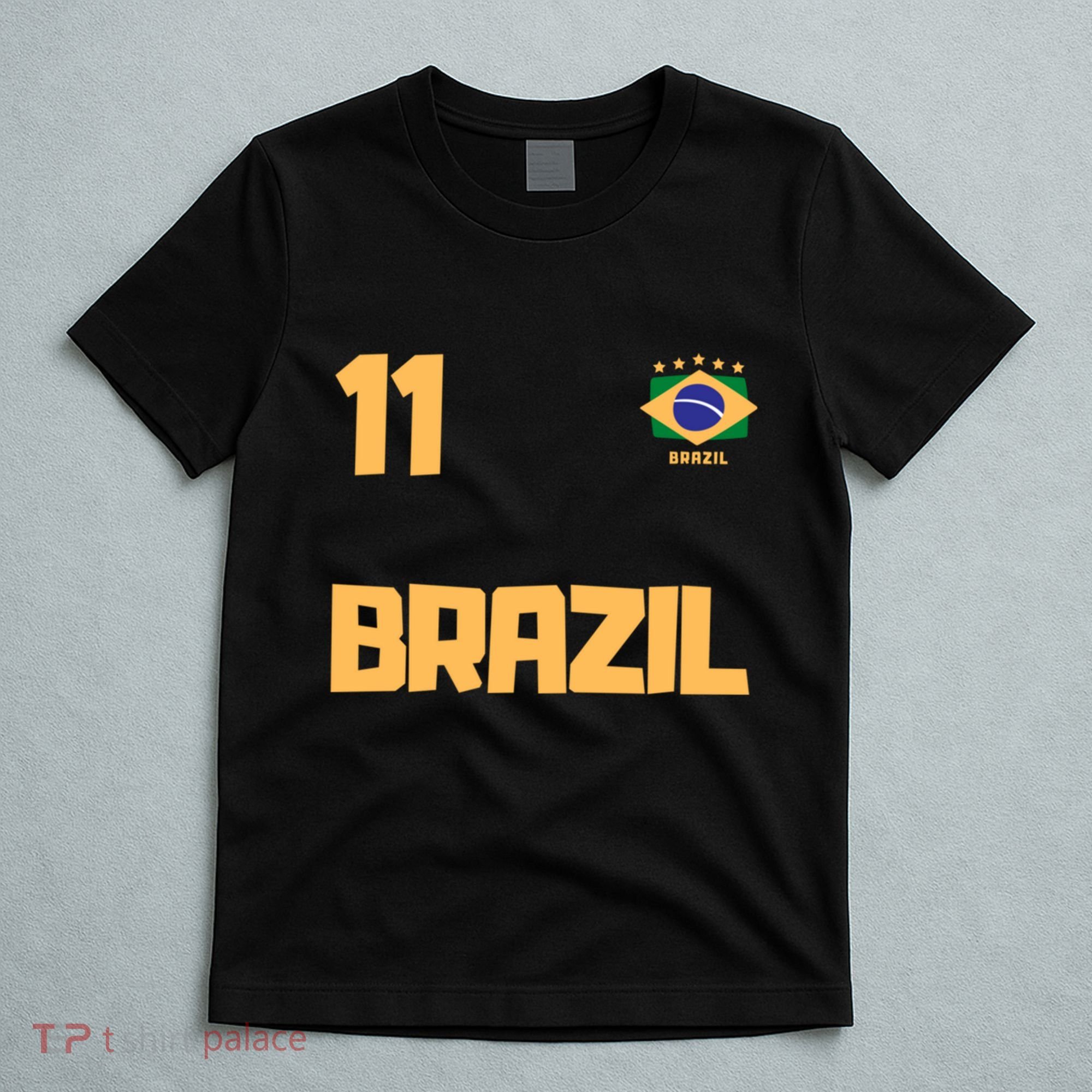 Brasil Brazil Soccer Jersey Football Number 11 Brazilian T-Shirt