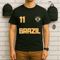 Brasil Brazil Soccer Jersey Football Number 11 Brazilian T-Shirt thumb 6