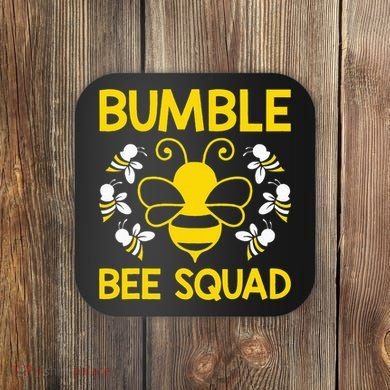Bumble Bee Squad Bumblebee Team Group Coaster